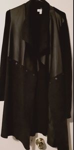 D&Co leather and fabric jacket